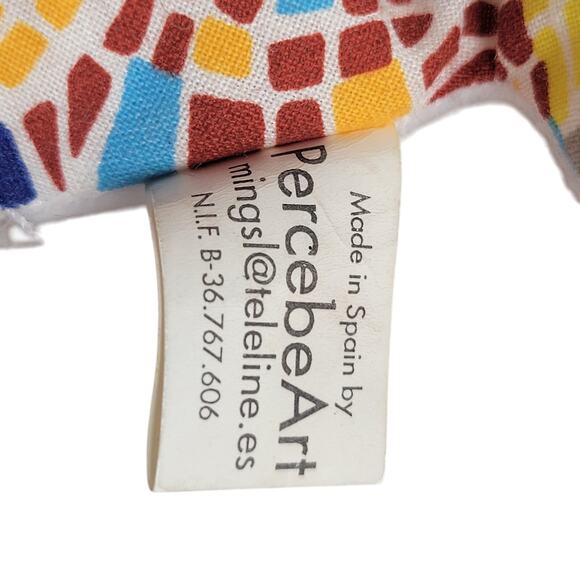 Mosaic Lizard Plush Stuffed Animal 9" Colorful Reptile Toy Spain Beanie Filling - Picture 9 of 14